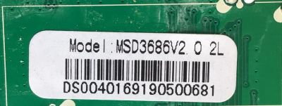 MAIN PARA TV EXTERIOR SUMBRITETV 4K ULTRA HDR / NUMERO DE PARTE MSD3686V2.0 / MACD46A91206E7D / 376563 / 32331 / MSD3686V2. 0 2L / PANEL P550QVF06.0 / MODELO SB-S2-55-4K-BL  - Imagen 2